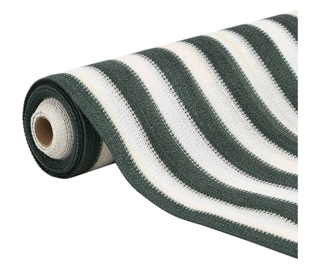 zöld és fehér HDPE belátásgátló háló 1,8 x 10 m 195 g/m²