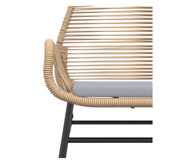 2 db barna polyrattan kerti szék párnákkal