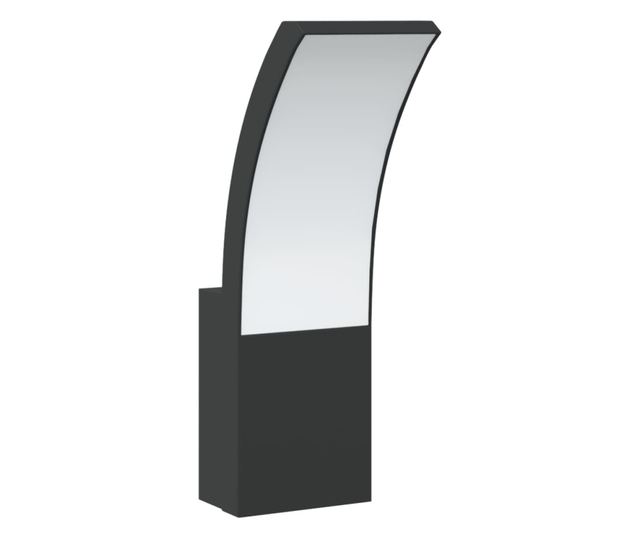 2 db fekete fröccsöntött alumínium kültéri fali LED lámpa