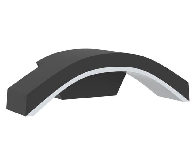 2 db fekete fröccsöntött alumínium kültéri fali LED lámpa