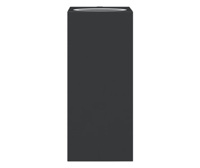 2 db fekete öntött alumínium kültéri falilámpa