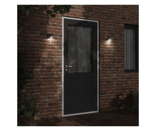 fekete öntött alumínium kültéri falilámpa