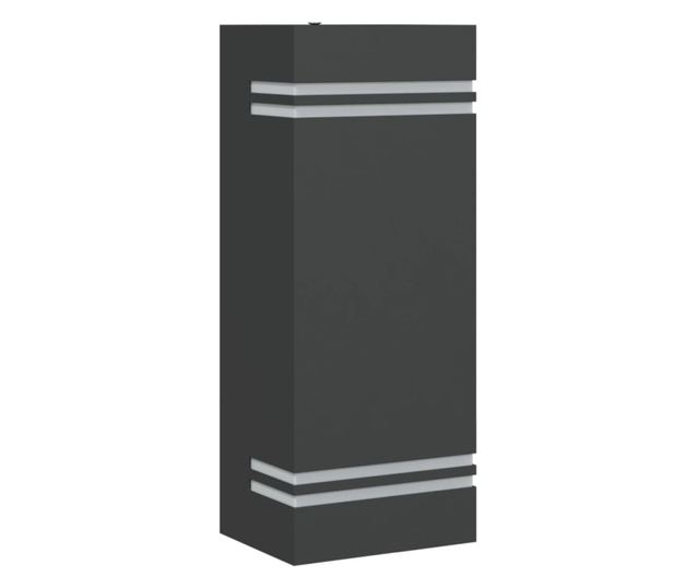 fekete rozsdamentes acél kültéri fali lámpa