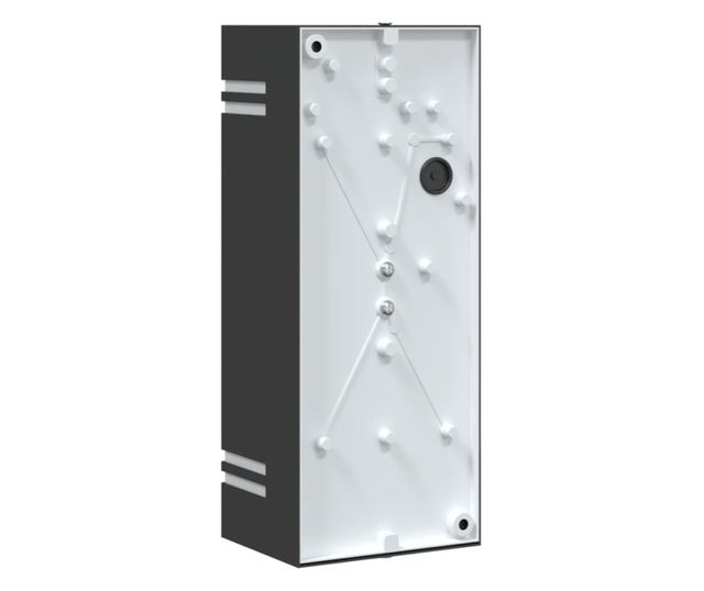 fekete rozsdamentes acél kültéri fali lámpa