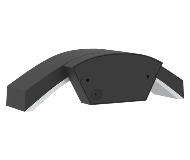 2 db fekete fröccsöntött alumínium kültéri fali LED lámpa