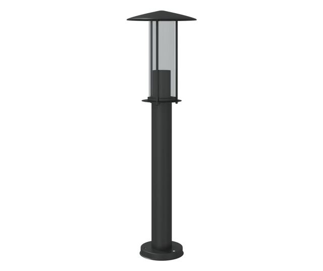 fekete rozsdamentes acél kültéri állólámpa 60 cm