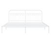 fehér fém ágykeret fejtámlával 193 x 203 cm
