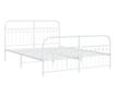 fehér fém ágykeret fej- és lábtámlával 150x200 cm