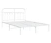fehér fém ágykeret fejtámlával 135 x 190 cm