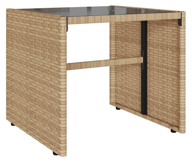 4 részes bézs polyrattan kerti ülőgarnitúra párnákkal