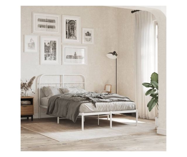 fehér fém fejtámla 120 cm