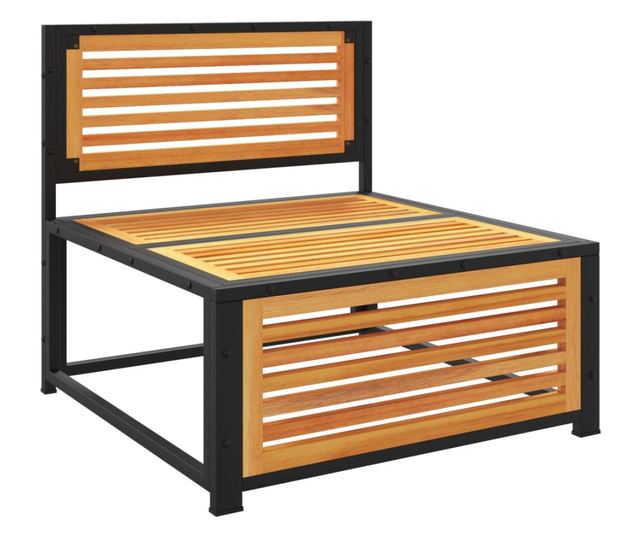 tömör akácfa karfa nélküli kerti kanapé párnákkal