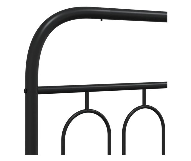 fekete fém fejtámla 120 cm