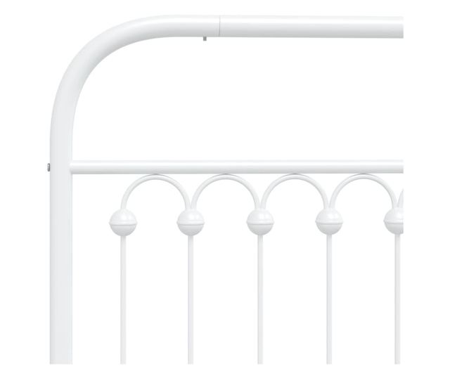 fehér fém ágykeret fejtámlával 193 x 203 cm