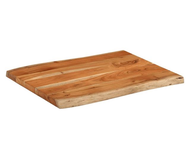 tömör akácfa téglalap alakú asztallap 90x60x2,5 cm