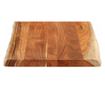 tömör akácfa téglalap alakú asztallap 90x60x2,5 cm