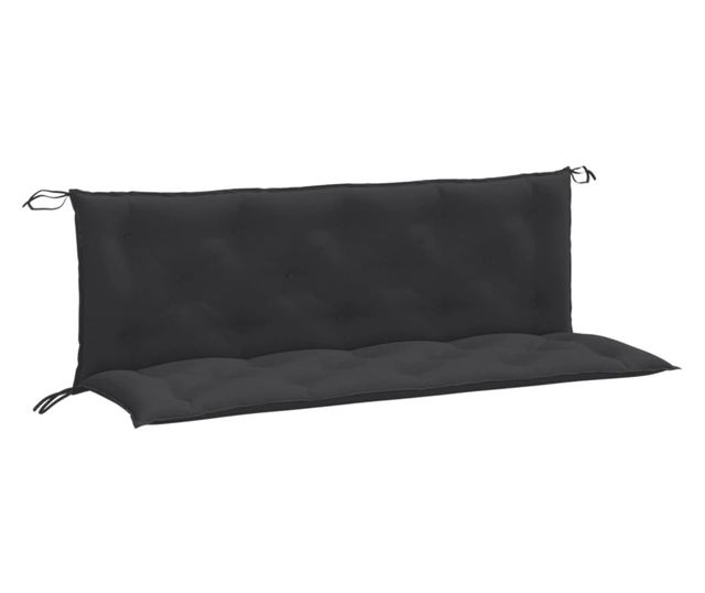 2 db melange antracitszürke szövet kerti padpárna 150x50x7 cm