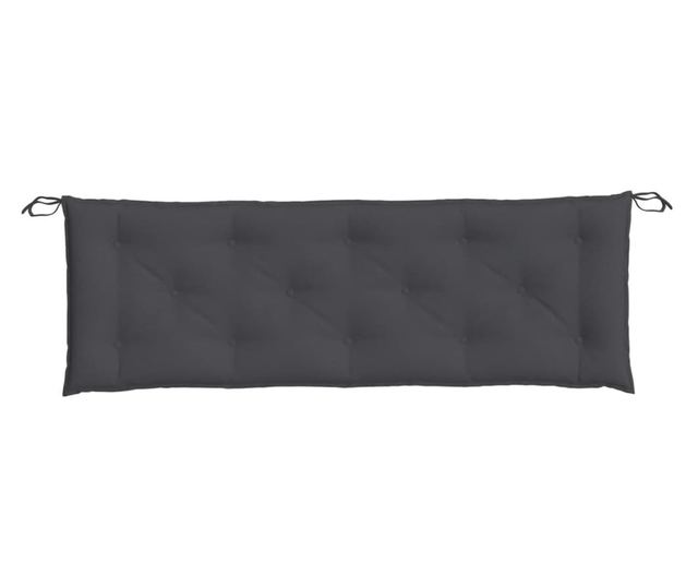 2 db melange antracitszürke szövet kerti padpárna 150x50x7 cm