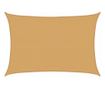 homokszínű négyszögletű HDPE napvitorla 160 g/m² 3,5x5 m