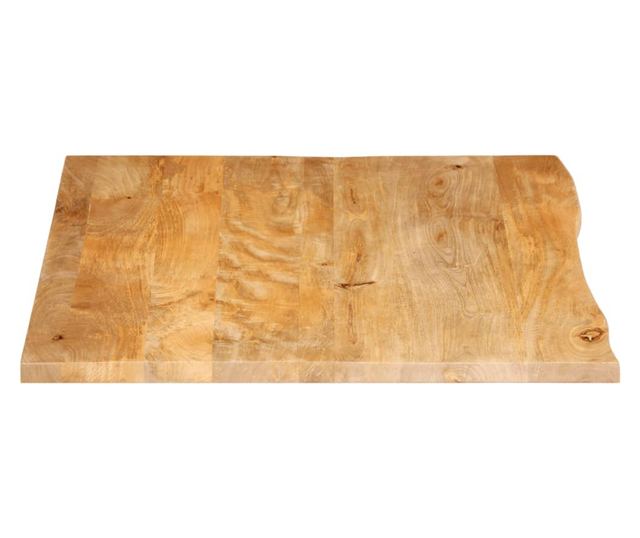 tömör mangófa természetes élű asztallap 100 x 80 x 2,5 cm
