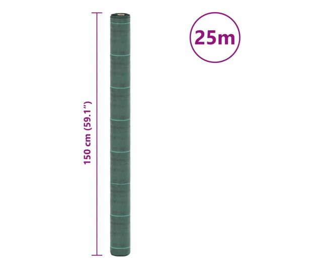 zöld PP talajtakaró membrán 1,5x25 m