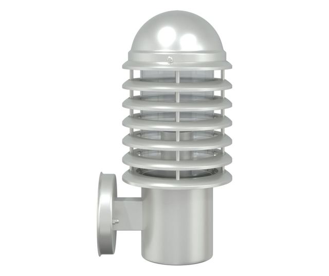 2 db ezüstszínű rozsdamentes acél kültéri falilámpa