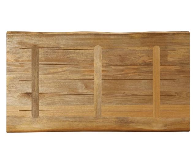 tömör nyers mangófa természetes élű asztallap 100 x 60 x 3,8 cm