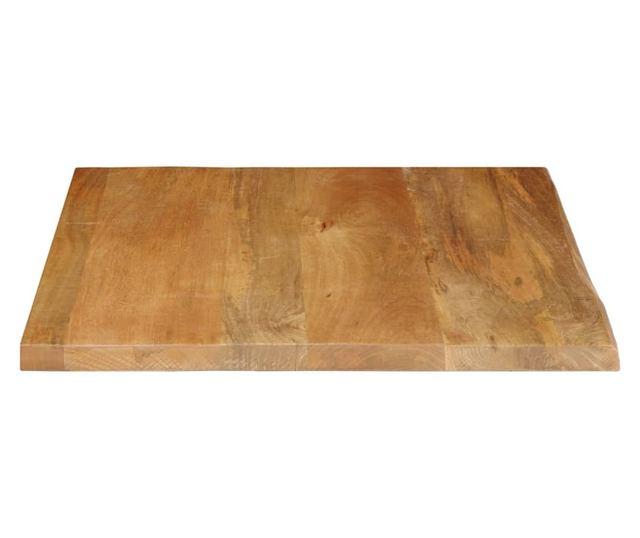 tömör mangófa természetes élű asztallap 60 x 60 x 2,5 cm