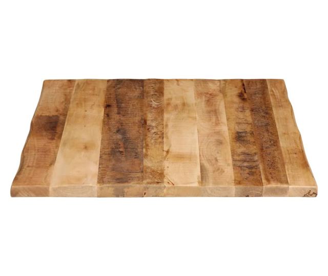 tömör nyers mangófa természetes élű asztallap 90 x 80 x 2,5 cm