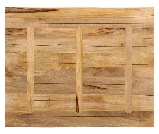 tömör nyers mangófa természetes élű asztallap 90 x 80 x 2,5 cm