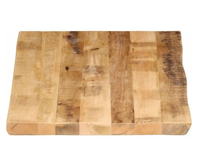 tömör nyers mangófa természetes élű asztallap 100 x 60 x 3,8 cm