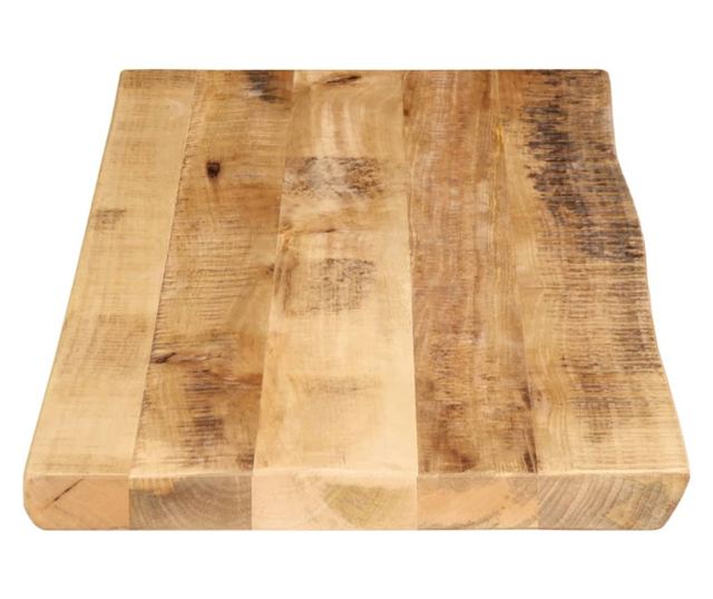 tömör nyers mangófa természetes élű asztallap 160 x 30 x 3,8 cm