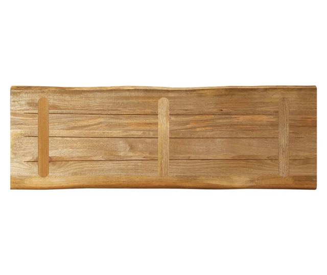 tömör nyers mangófa természetes élű asztallap 110 x 40 x 2,5 cm