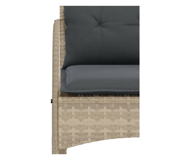 szürke polyrattan kerti hintaszék párnákkal