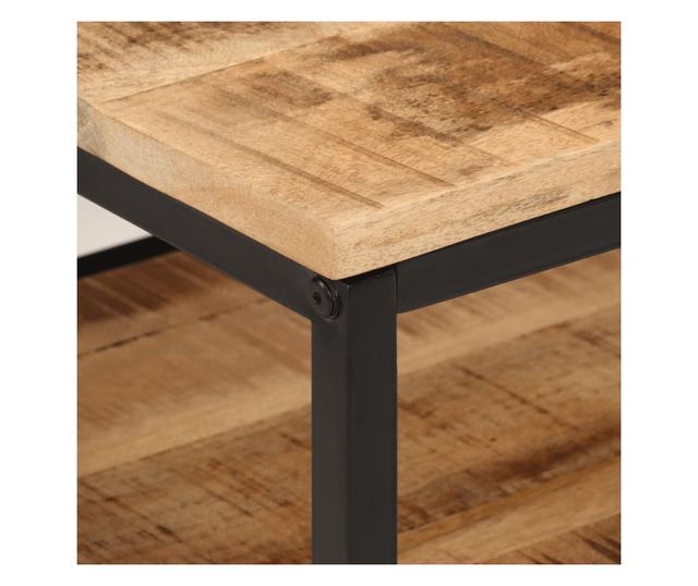 tömör nyers mangófa dohányzóasztal 45 x 45 x 35 cm