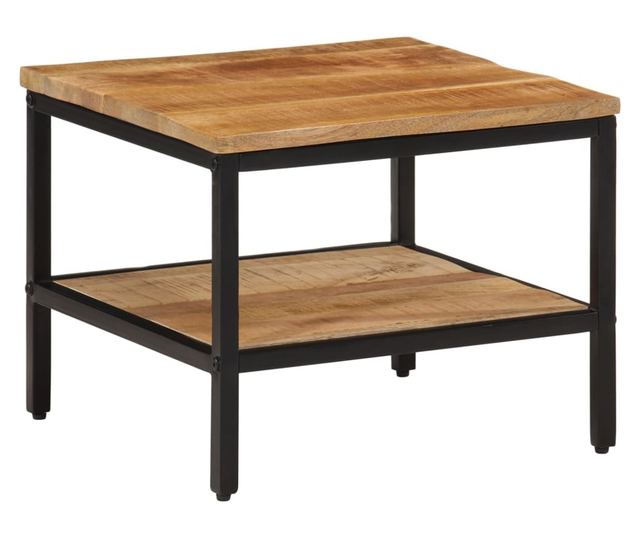 tömör nyers mangófa dohányzóasztal 45 x 45 x 35 cm