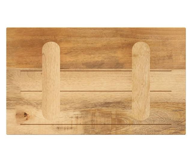tömör nyers mangófa téglalap alakú asztallap 50x30x2,5 cm