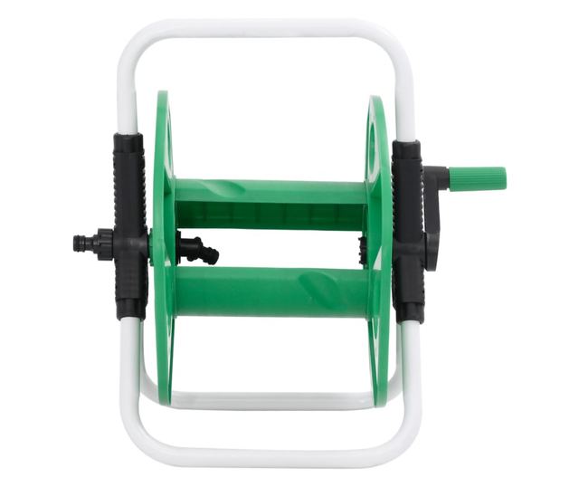 zöld acél szabadon álló tömlőorsó 45 m 1/2"-os tömlőhöz