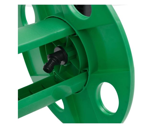 zöld acél szabadon álló tömlőorsó 45 m 1/2"-os tömlőhöz