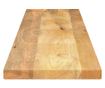 tömör mangófa téglalap alakú asztallap 140x40x2,5 cm
