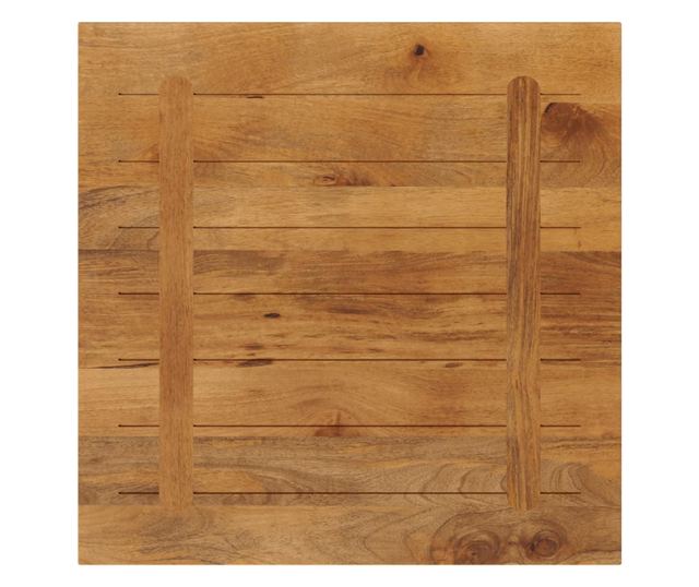 tömör mangófa négyzet alakú asztallap 70x70x2,5 cm