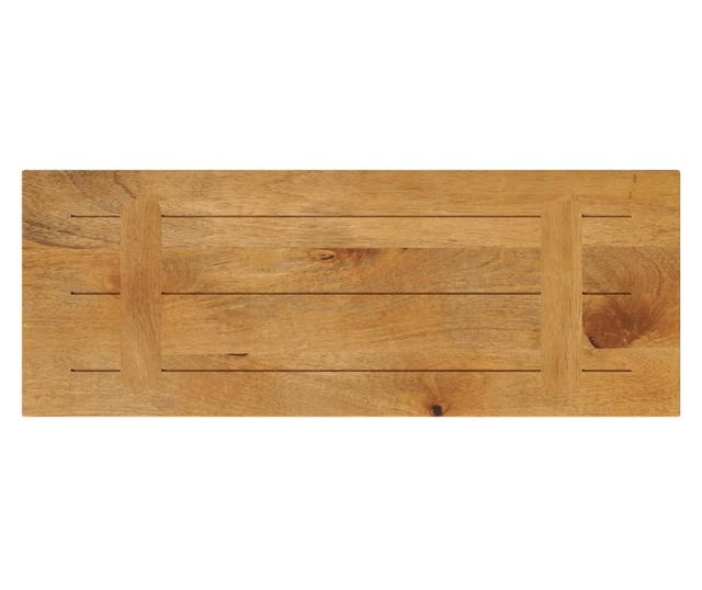 tömör mangófa téglalap alakú asztallap 90x40x3,8 cm