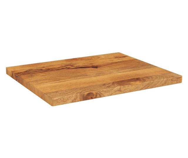 tömör mangófa téglalap alakú asztallap 60x50x3,8 cm