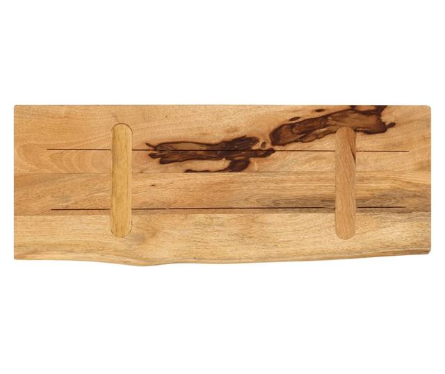 tömör nyers mangófa természetes élű asztallap 80 x 20 x 3,8 cm