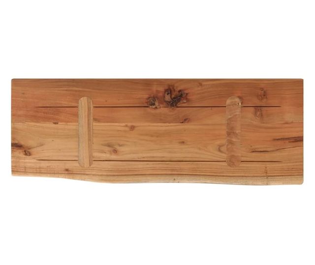 tömör akácfa téglalap alakú fali polc 50 x 20 x 2,5 cm