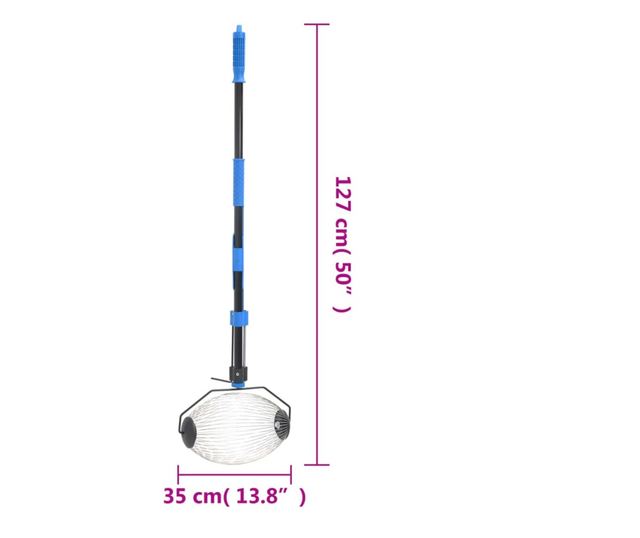 kék acél diófelszedő 127 cm