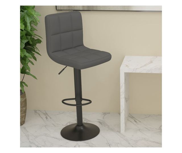 Barski stol, temno siv, blago