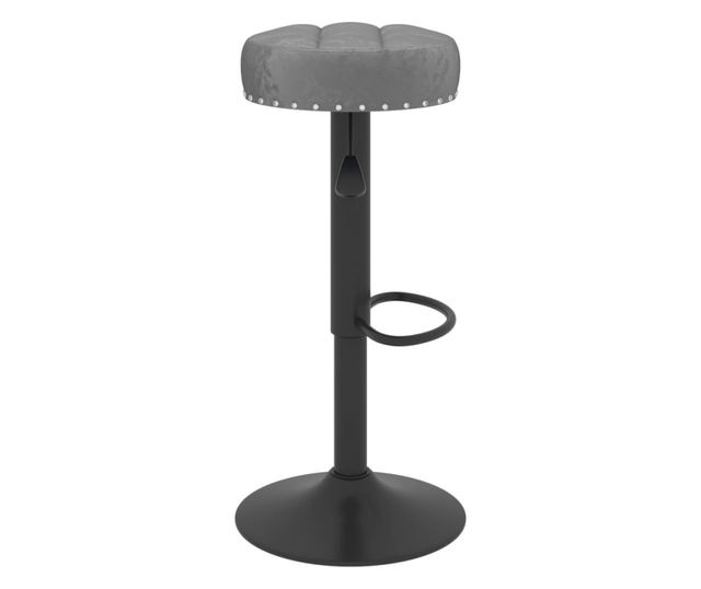 Barski stoli, 2 kosa, temno siva, žamet