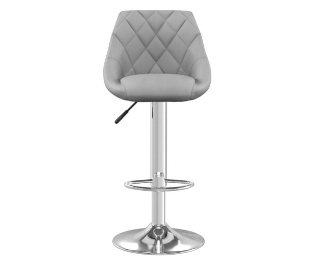 Barski stoli, 2 kosa, svetlo siva, žamet