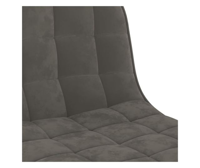 Barski stol, temno siv, žamet